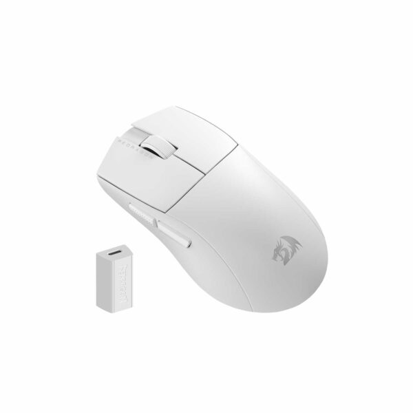 Mouse Gamer Redragon K1Ng Pro (1K Hz) Wireless White - Imagen 3