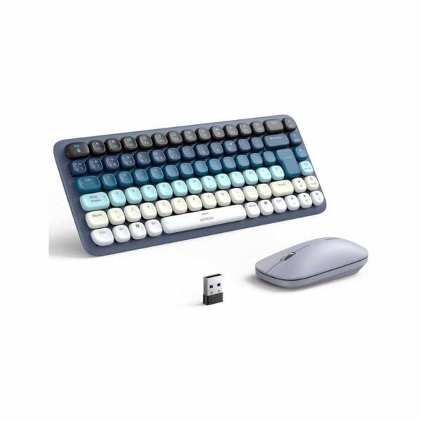 Teclado Mechanical+Mouse Ugreen Wireless 2.4Ghz+Bt 5.0 Blue-Mod 25179 - Imagen 4