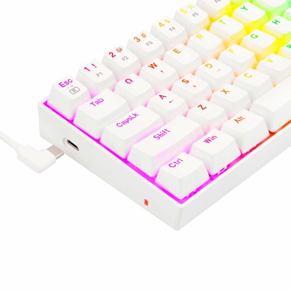 Teclado Gamer Redragon Dragonborn Spanish K630W-RGB White Brown Switch - Imagen 3