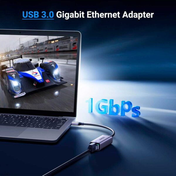 Adaptador Ugreen Usb 3.0 To Gigabit Ethernet RJ45 Space Gray Cm209 50922 - Imagen 2