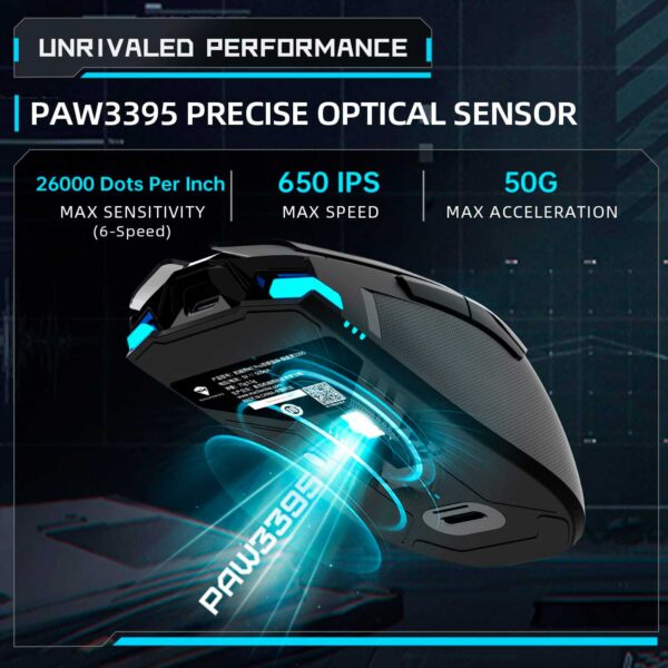 Mouse Gamer Machenike M7 Pro Dual 3395 Black - Imagen 2