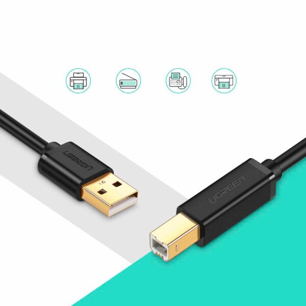 Cable Ugreen USB de Impresora USB A a B cable USB B 2.0 3 M 10351 - Imagen 2