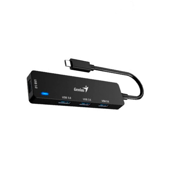 Adaptador Hub Usb-C Genius Uh-400 4 Usb-A 3.0 Black - Imagen 2