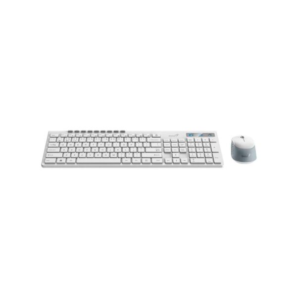 Teclado Genius+Mouse Slimstar 8230 Wireless Bluetooth Multimedia White - Imagen 2