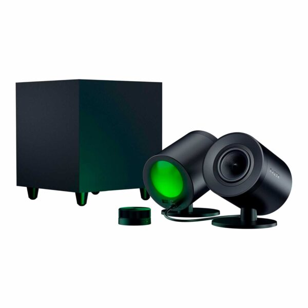 Parlante Gamer Razer Nommo V2 Pro 2.1 99 Db Multiplataforma Bt/Usb Thx Chromo+Control Wireless 220V Black