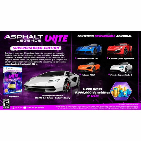Asphalt Legends Unite Superchar Edit Playstation 5 Latam - Imagen 2
