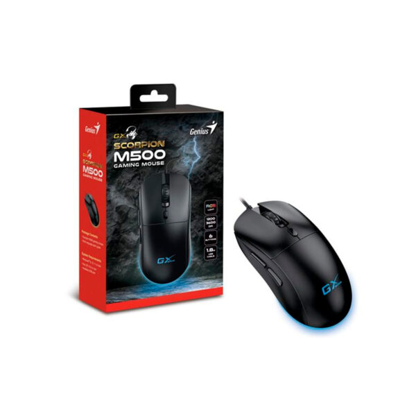 Mouse Genius Gx Scorpion M500 1200-3600 Dpi 6 Bot Rgb Black - Imagen 4
