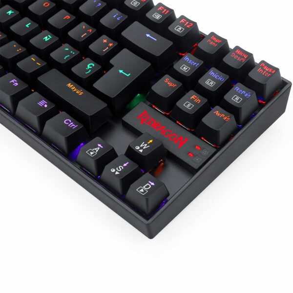 Teclado Gamer Redragon Kumara Rainbow Spanish K552-Kr-Sps Red Switch Black - Imagen 4