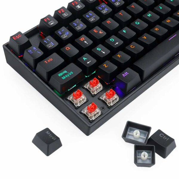 Teclado Gamer Redragon Kumara Rainbow Spanish K552-Kr-Sps Red Switch Black - Imagen 5