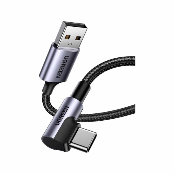 Cable Ugreen USB-C A Usb-A 3.0 Angulo 90° Longitud 1M Carga Rapida 20299