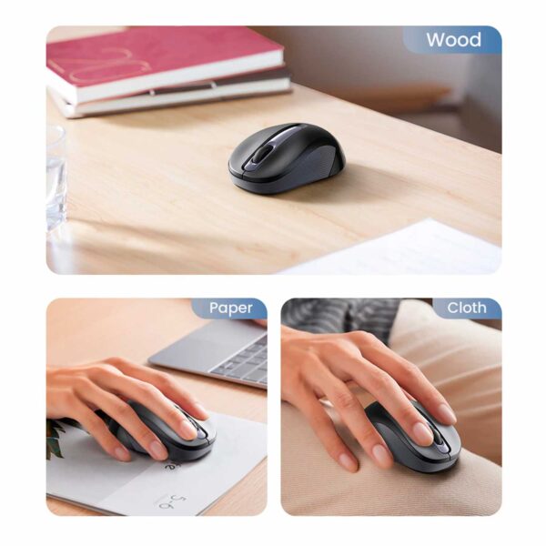 Mouse Ugreen Inalambrico Ergonomico 2.4 G 2400 Dpi Negro MU003 |90371 - Imagen 3
