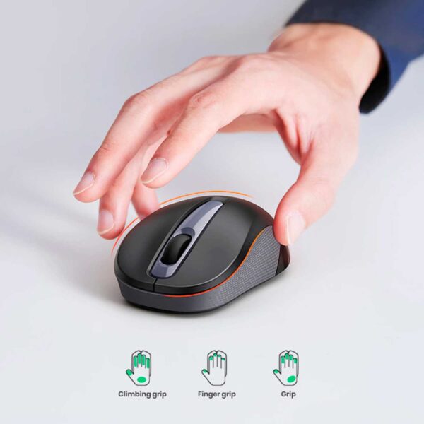 Mouse Ugreen Inalambrico Ergonomico 2.4 G 2400 Dpi Negro MU003 |90371 - Imagen 6