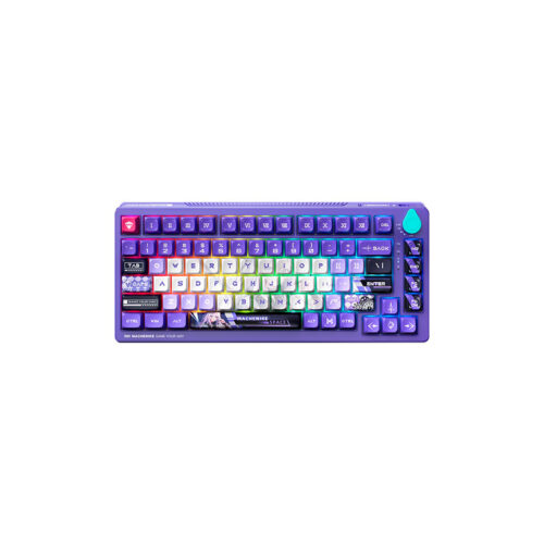 Teclado Gamer Machenike K600T B82 Tri-Mode Edicion Violet Rgb-Linear Switch Green