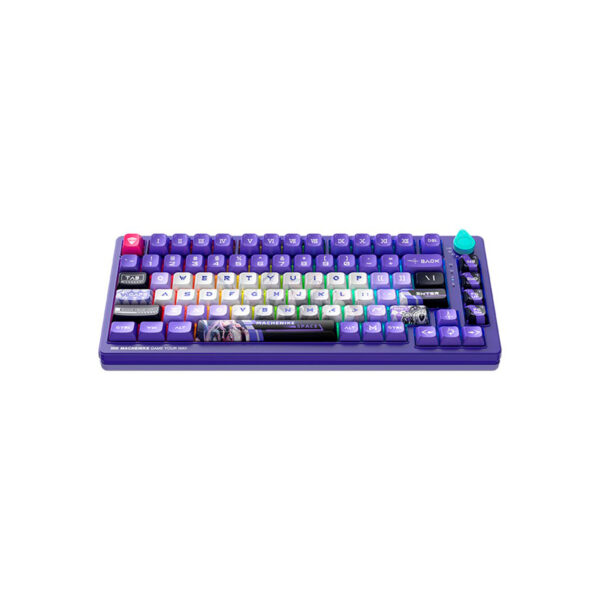 Teclado Gamer Machenike K600T B82 Tri-Mode Edicion Violet Rgb-Linear Switch Green - Imagen 2