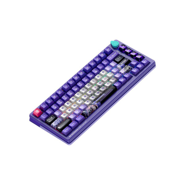 Teclado Gamer Machenike K600T B82 Tri-Mode Edicion Violet Rgb-Linear Switch Green - Imagen 3