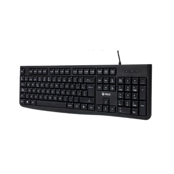 Teclado Multimedia Teros-USB TE-4067S Bk Black - Imagen 2