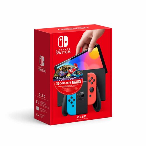 Nintendo Switch Oled Neon Mario Kart 8 + 3 Meses Suscripcion Online