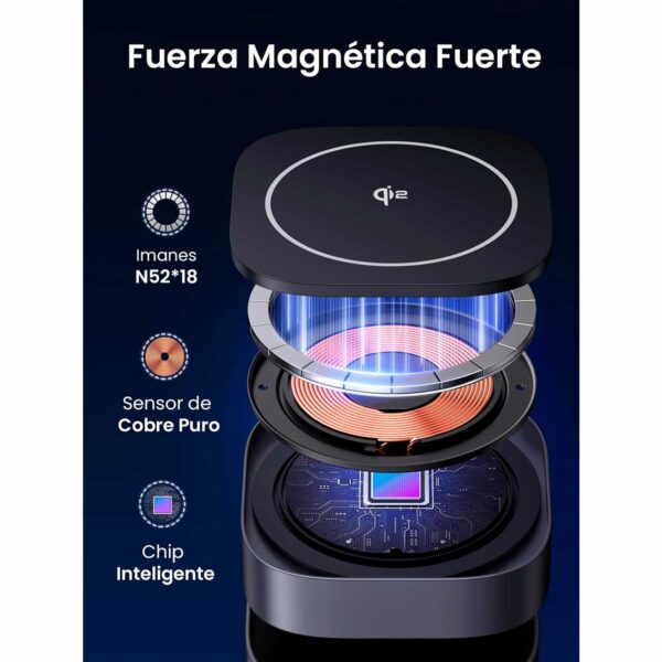 Cargador Ugreen inalámbrico Magsafe 2 en 1 Fast Wireless W702 35316 - Imagen 5