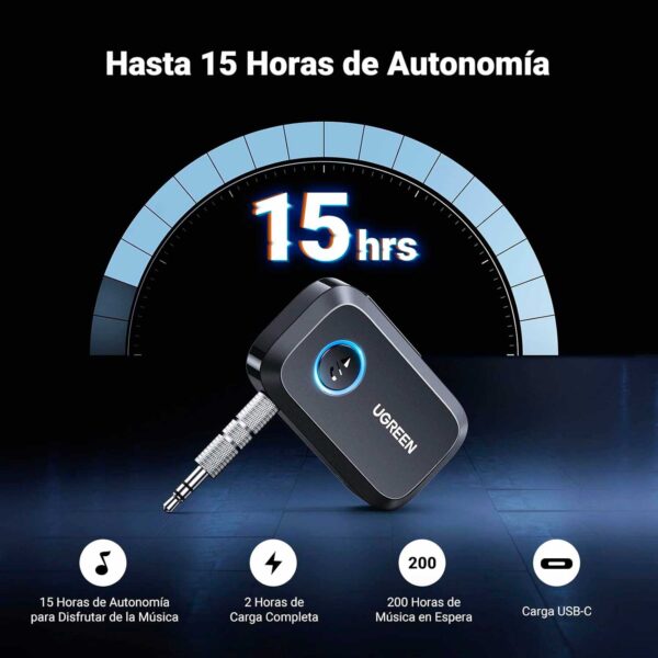 Adaptador Ugreen Bluetooth 5.3 Para Auto 3.5mm CM956 (90748) - Imagen 4