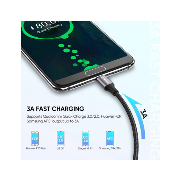 Cable Ugreen USB-C a USB-A 3.0 Fast Charging De 2 Metros 60128 - Imagen 2