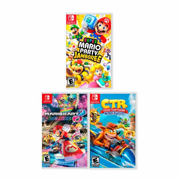 Consola Nintendo Switch Modelo Oled Blanco + Mario Party Jamboree+ Mario Kart 8 + Ctr - Imagen 5