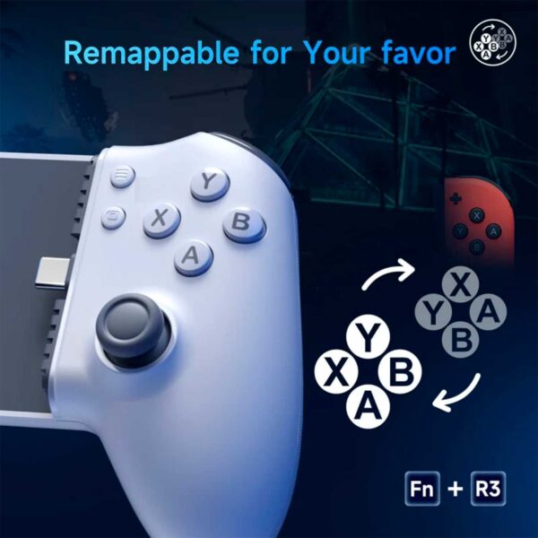 Gamepad Easysmx M15 Mobile Gaming Controller White Tipo-C Bot Mecanicos - Imagen 3
