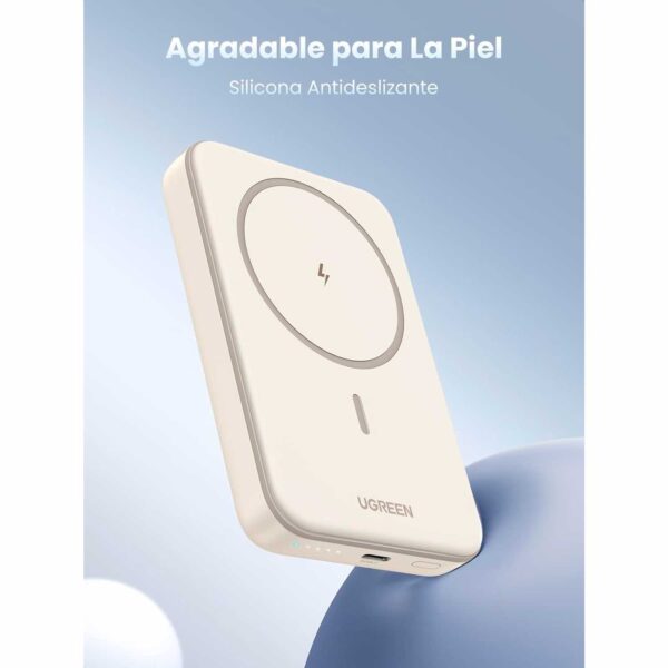Power Bank Ugreen magnético con carga inalámbrica 10000mAh (Beige) Pb561-25208 - Imagen 5