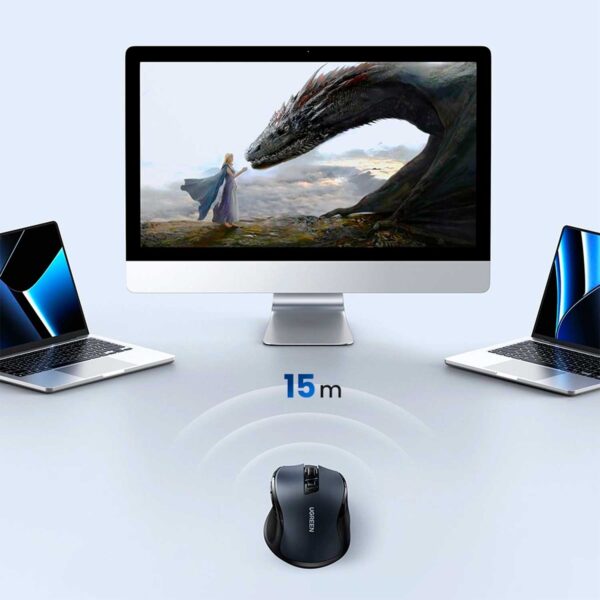 Mouse Inalámbrico Ugreen 2.4G Bluetooth 4000dpi MU006 Gris- 90855 - Imagen 5