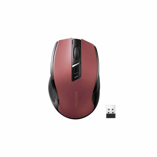 Mouse Inalámbrico Ugreen 2.4GHz Bluetooth 4000dpi Rojo MU006 – 25752