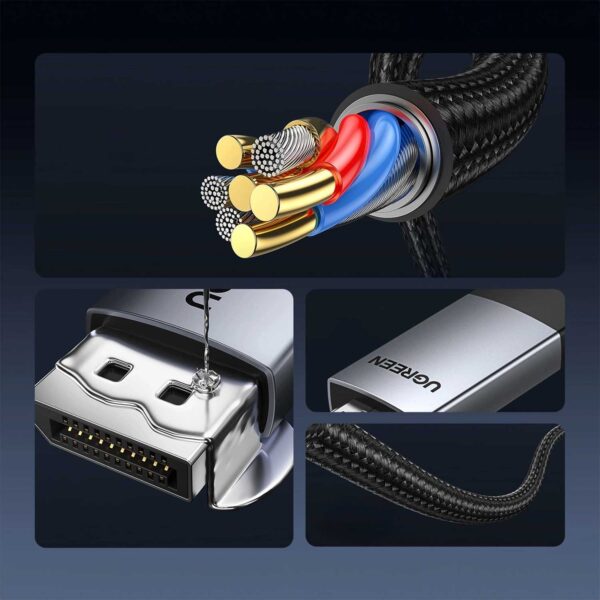Cable Ugreen DisplayPort Macho a HDMI Macho 4K Trenzado 3M | DP119 (25491) - Imagen 2