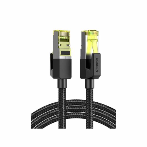 Cable de red Ugreen Cat7 f/FTP macho Rj45 negro de 5 m Nw150-80425