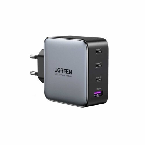 Cargador de carga rápida Ugreen Nexode 100W GaN 3 USB-C + 1 USB-A (40737)