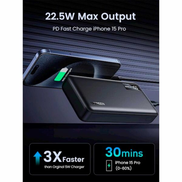 Power Bank Ugreen Carga Rapida Pantalla Digital 2000mAh 20W-Model |Pb312-25683 - Imagen 2