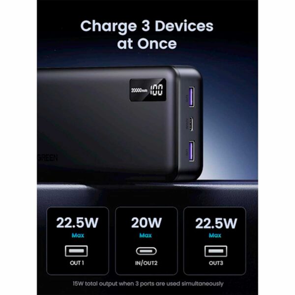 Power Bank Ugreen Carga Rapida Pantalla Digital 2000mAh 20W-Model |Pb312-25683 - Imagen 4
