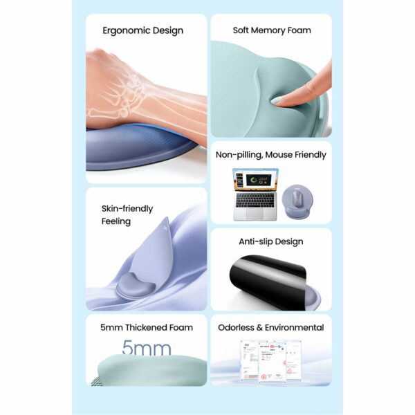 Mouse Pad Ugreen con Soporte Ergonómico y Antideslizante |Lp668-25243 - Imagen 2