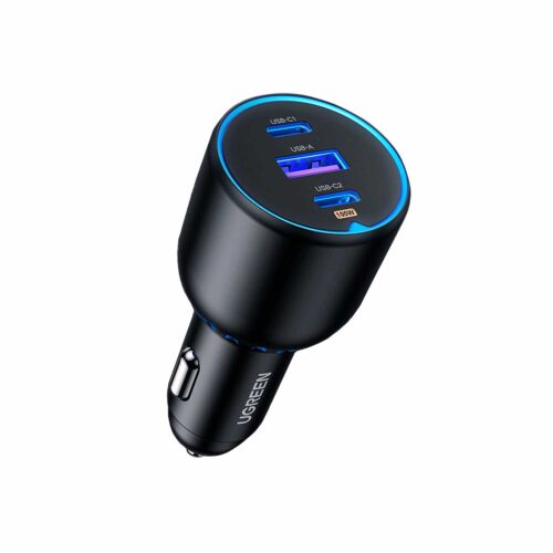 Cargador Ugreen para auto de 130W con puertos USB-C/USB-A | CD293 (90413)