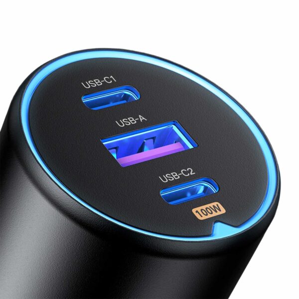 Cargador Ugreen para auto de 130W con puertos USB-C/USB-A | CD293 (90413) - Imagen 3