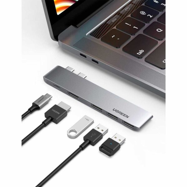 Adaptador Ugreen CM251 ( 60559 ) 5 EN 1 USB-C USB 3.0 HDMI 4K - Imagen 2