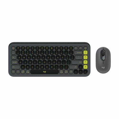 Teclado Logitech + Mouse Pop Icon Bluetooth/Wireless Sp Copilot Graphite