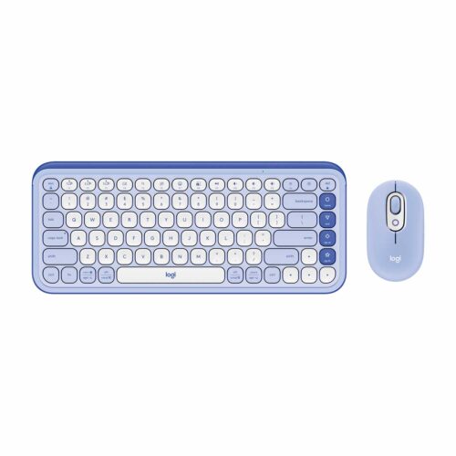 Teclado Logitech + Mouse Pop Icon Bluetooth/Wireless Sp Copilot Lilac