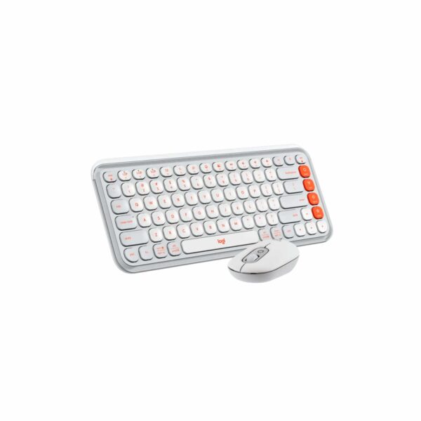 Teclado Logitech + Mouse Pop Icon Bluetooth/Wireless Sp Copilot White - Imagen 2