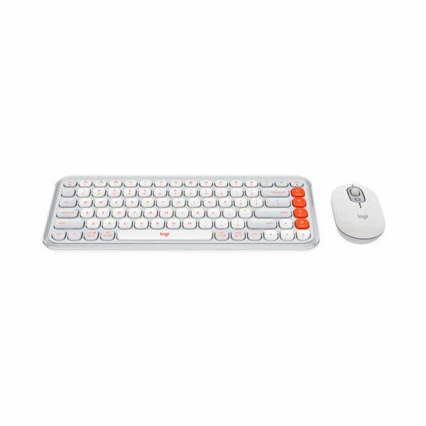 Teclado Logitech + Mouse Pop Icon Bluetooth/Wireless Sp Copilot White - Imagen 3