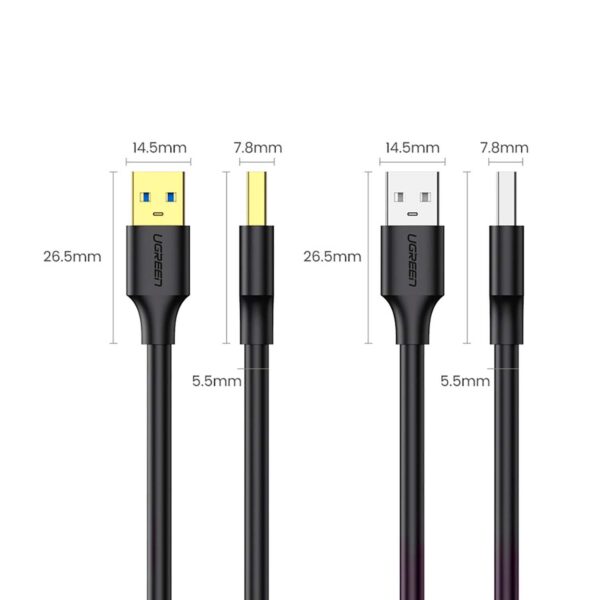 Cable Ugreen Usb-A 3.0 A Usb-A Macho 3M Black 90576 - Imagen 4