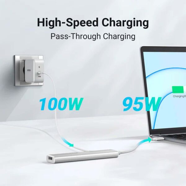 Adaptador Hub Ugreen 5-en-1 de USB-C a HDMI/USB-A/PD 100w White (35580) - Imagen 5
