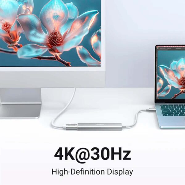 Adaptador Hub Ugreen 5-en-1 de USB-C a HDMI/USB-A/PD 100w White (35580) - Imagen 6