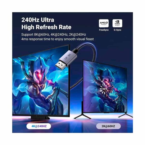 Cable Ugreen Display Port a Display port 1.4 3 MTS 25906 - Imagen 4