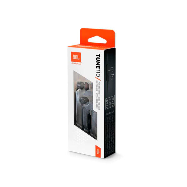 Audifonos Jbl Tune 110 Pure Bass Sound-Hans-Free Calls-Black - Imagen 4