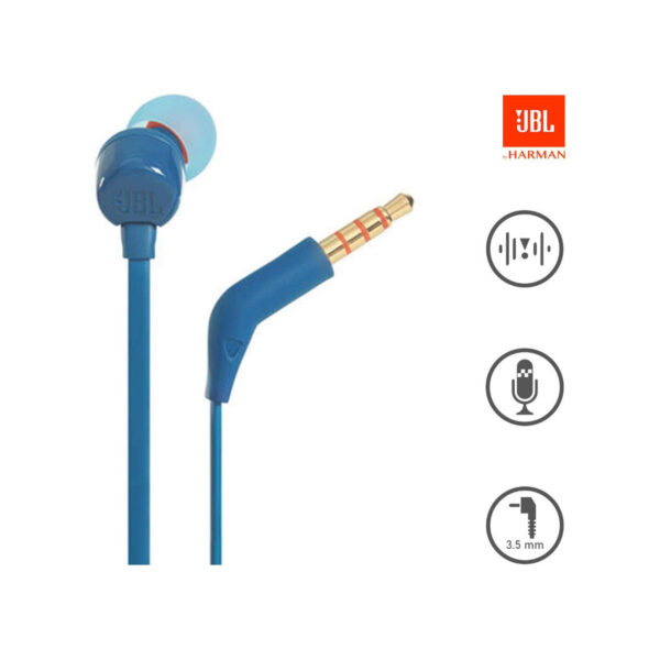 Audifonos Jbl Tune 110 Pure Bass Sound-Hans-Free Calls-Azul - Imagen 3