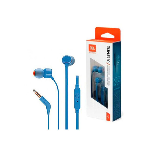 Audifonos Jbl Tune 110 Pure Bass Sound-Hans-Free Calls-Azul - Imagen 4