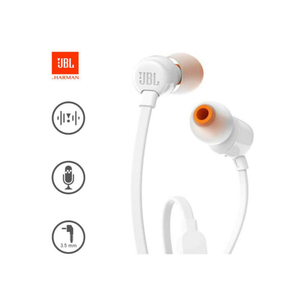 Audifonos Jbl Tune 110 Pure Bass Sound-Hans-Free Calls-White - Imagen 2